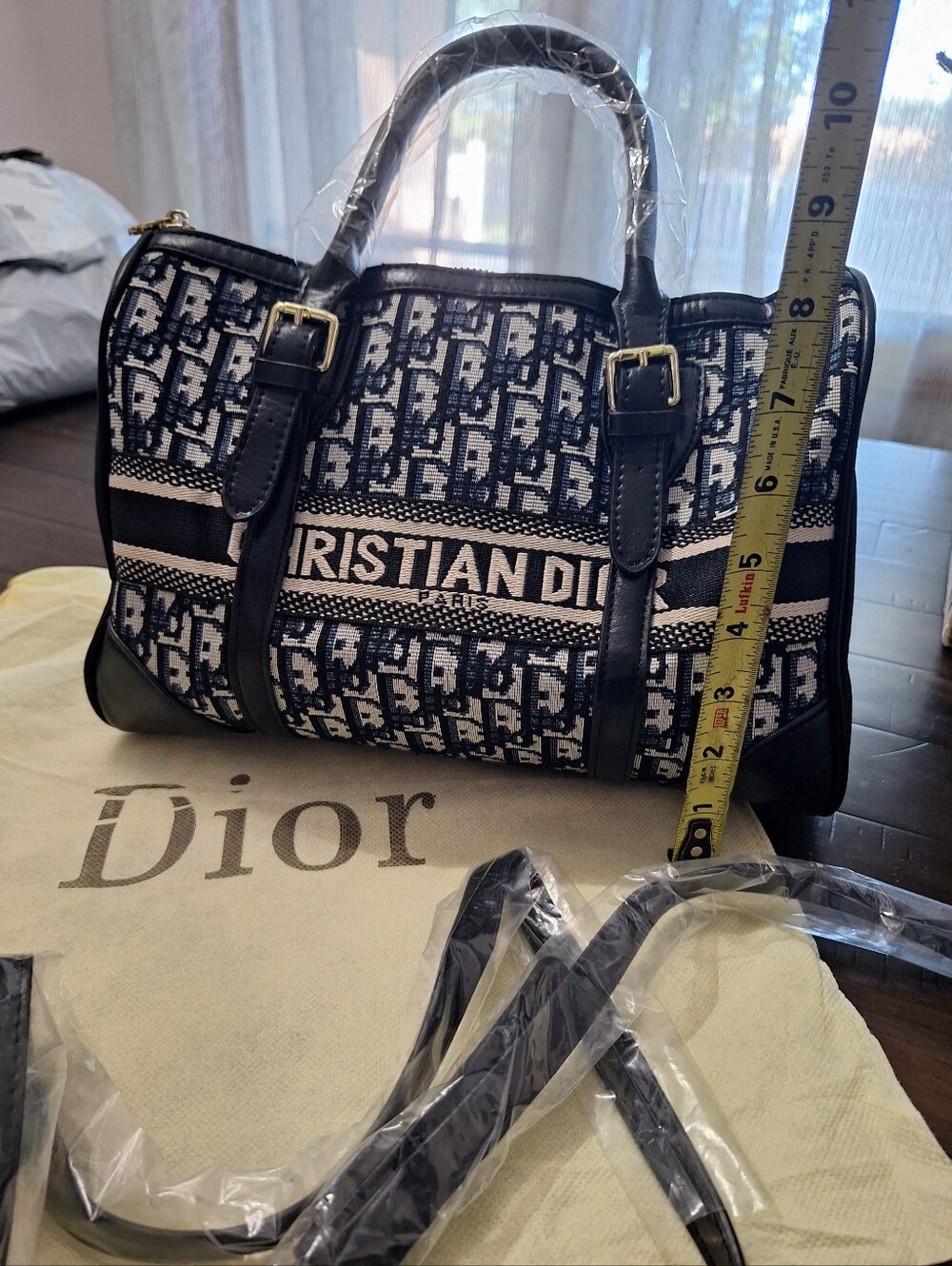 New Navy & White Satchel - Picture 2 of 7